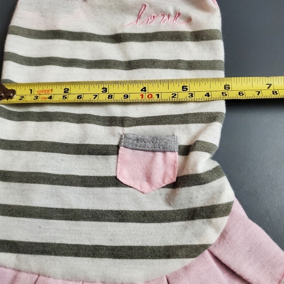 Ellen Degeneres Puppy 🐶 Dress with Ruffle pleated hem pink colar.. X small - Picture 11 of 14